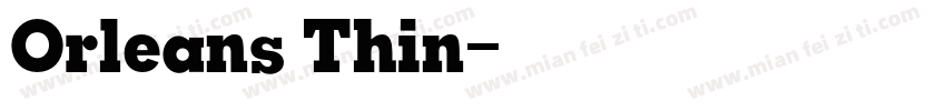 Orleans Thin字体转换